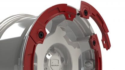 Teraflex: Modularer Ausschlagring-Kit mit Hardware - Rot (6-Speichen)